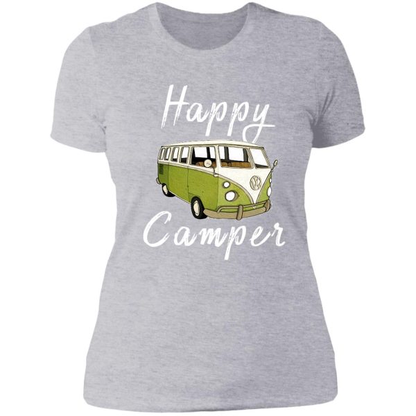 happy camper lady t-shirt