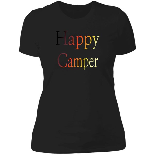 happy camper lady t-shirt