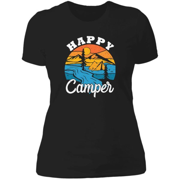 happy camper lady t-shirt