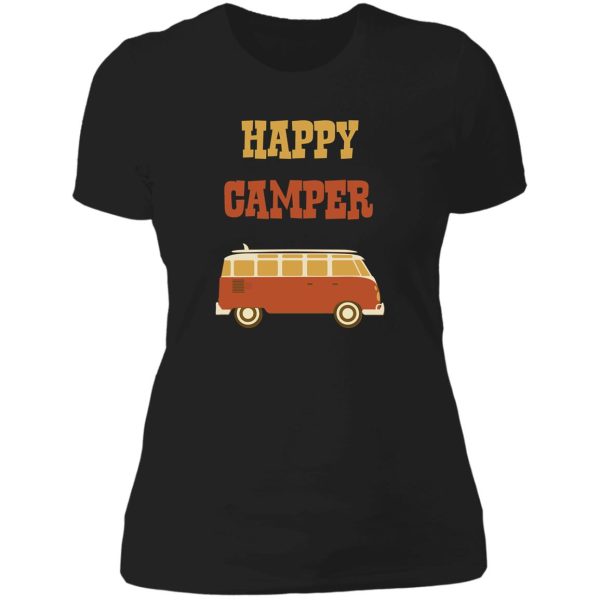 happy camper lady t-shirt