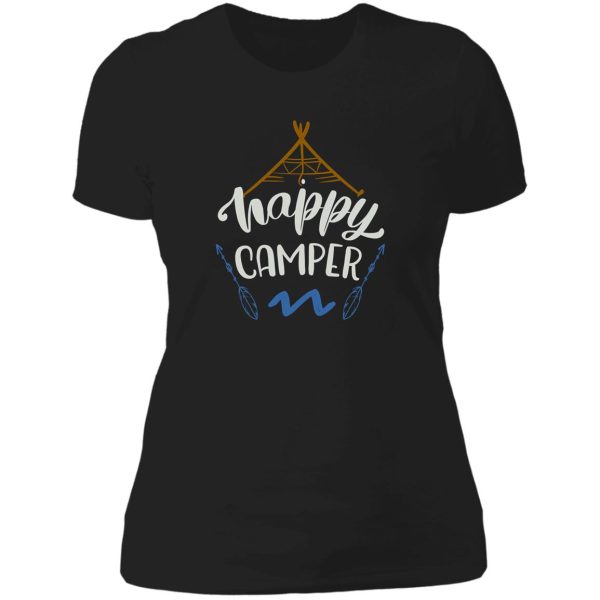 happy camper lady t-shirt