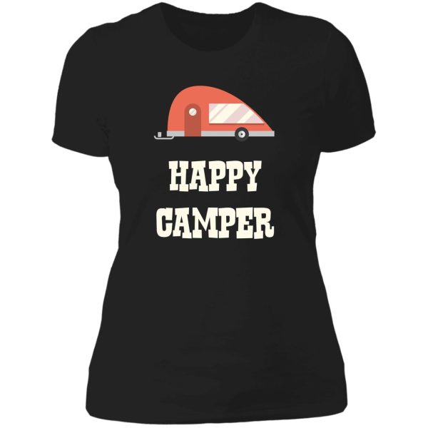 happy camper lady t-shirt