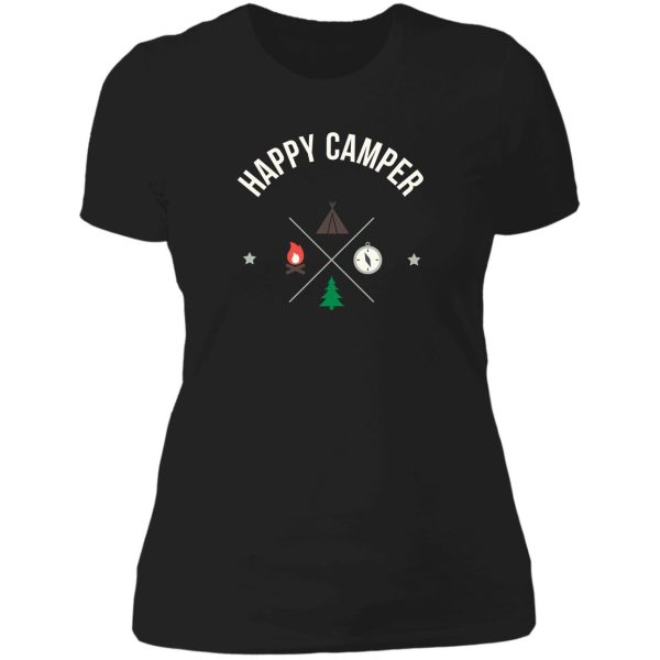 happy camper lady t-shirt