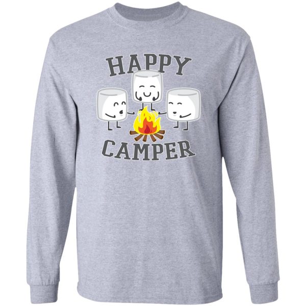 happy camper marshmallows design long sleeve