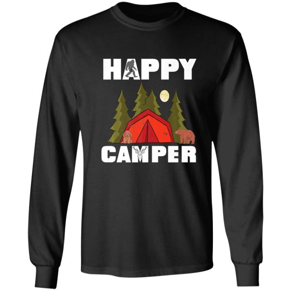 happy camper outdoor life camp camping forest nature moon long sleeve