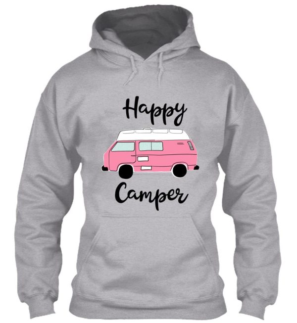 happy camper - pink camper van hoodie