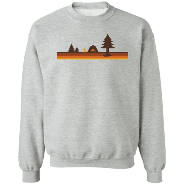happy camper (retro 70s camping) sweatshirt