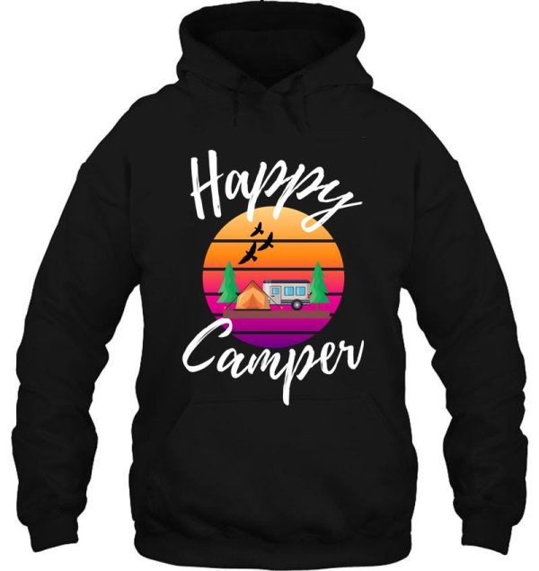 happy camper retro - rv life hoodie