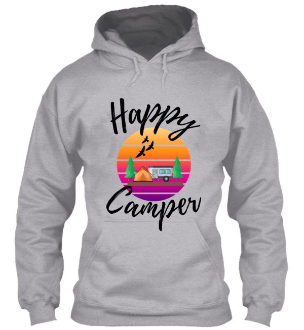 happy camper retro - rv life hoodie