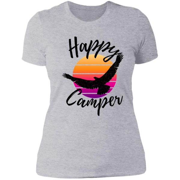 happy camper retro - rv life lady t-shirt