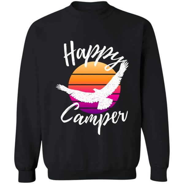 happy camper retro - rv life sweatshirt