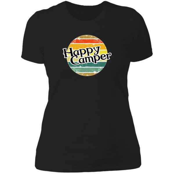 happy camper retro vintage camper camping lady t-shirt