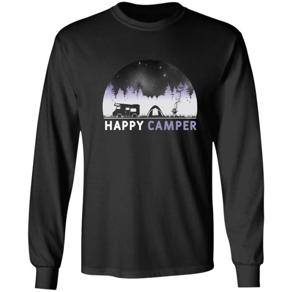 happy camper special gift for campers or van lifers modern nomads van lovers mountaineers long sleeve