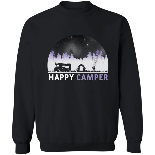 happy camper special gift for campers or van lifers modern nomads van lovers mountaineers sweatshirt