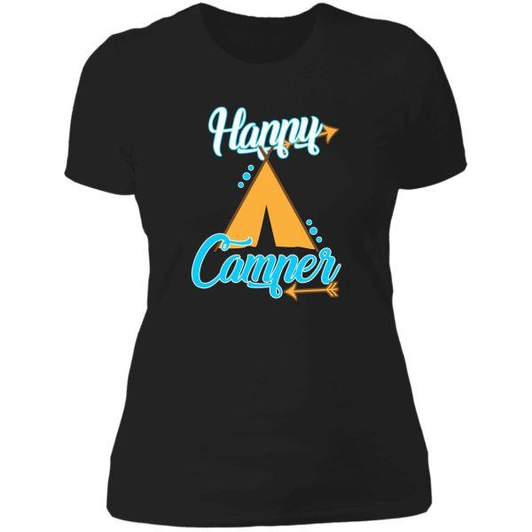 happy camper t shirt lady t-shirt