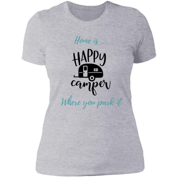 happy camper t-shirt life style lady t-shirt