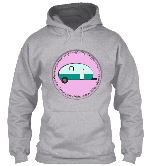 happy camper trailer purple hoodie