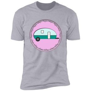 happy camper trailer purple shirt