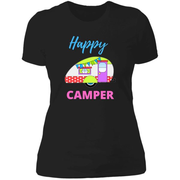 happy camper tshirt womens camping shirt lady t-shirt