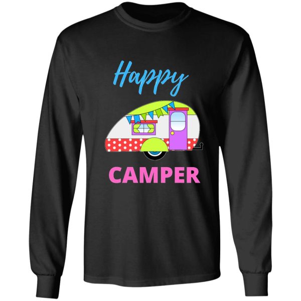 happy camper tshirt womens camping shirt long sleeve