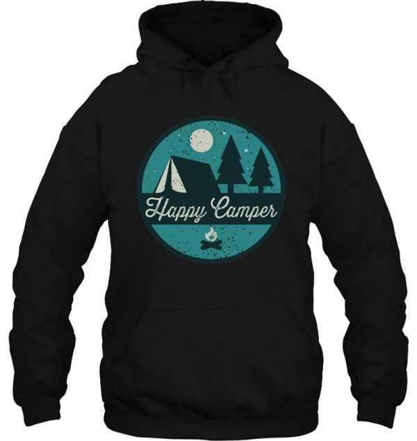 happy camper - vintage camping tee hoodie