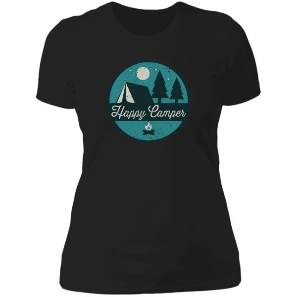 happy camper - vintage camping tee lady t-shirt