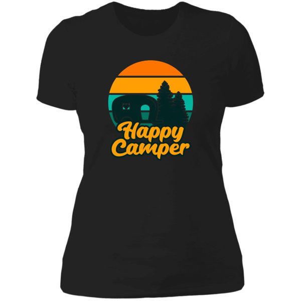 happy camper vintage colours lady t-shirt