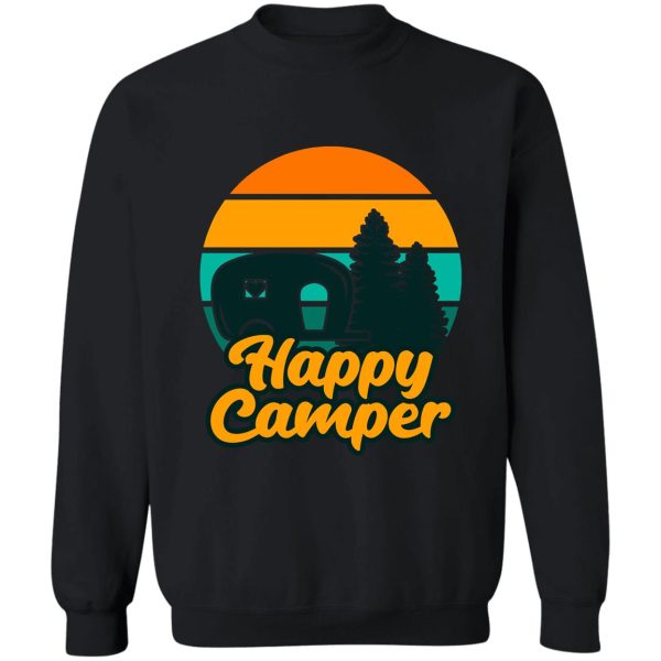 happy camper vintage colours sweatshirt