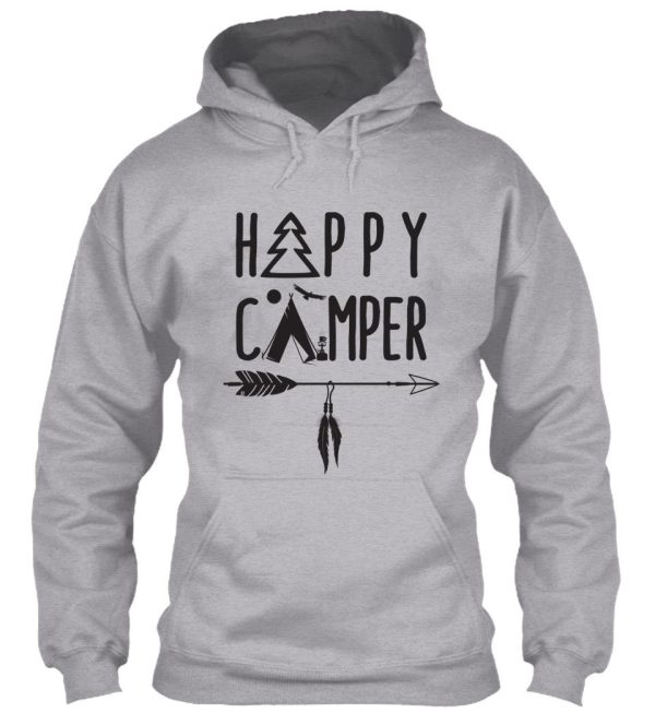 happy camper w tent tree bow arrow & feathers hoodie
