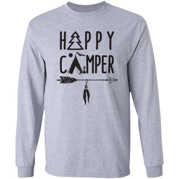happy camper w tent tree bow arrow & feathers long sleeve