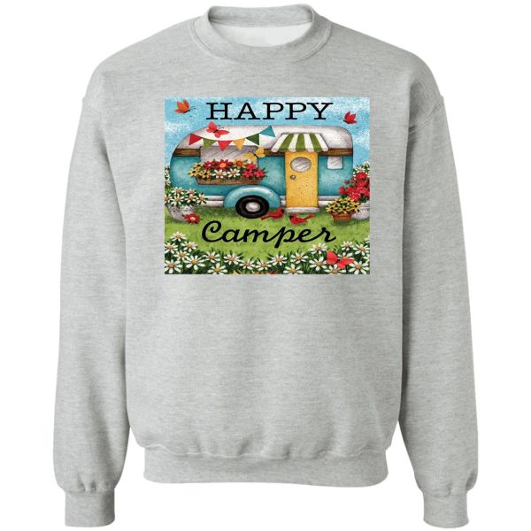 happy camper wallpaper sweatshirt