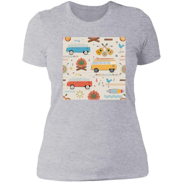 happy camping day lady t-shirt