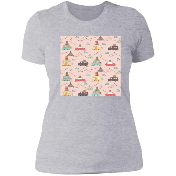 happy camping lady t-shirt