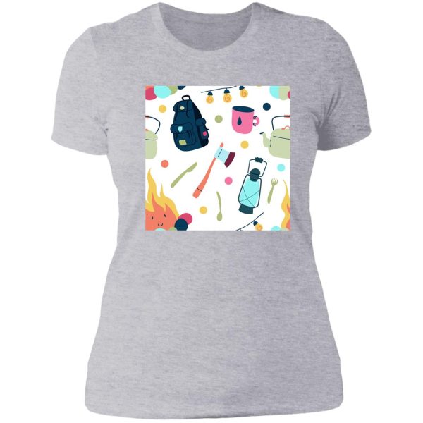 happy camping life lady t-shirt