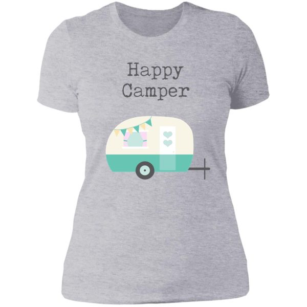 happy minty camper lady t-shirt