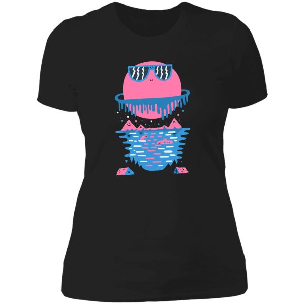 happy outdoors lady t-shirt