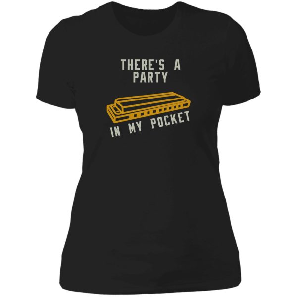 harmonica party in my pocket lady t-shirt