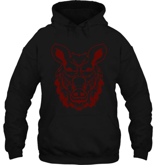 head wild boar hunting deer and hog hunter forest hoodie