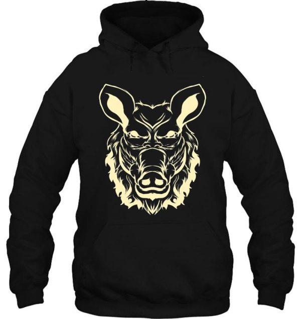 head wild boar hunting deer and hog hunter forest hoodie