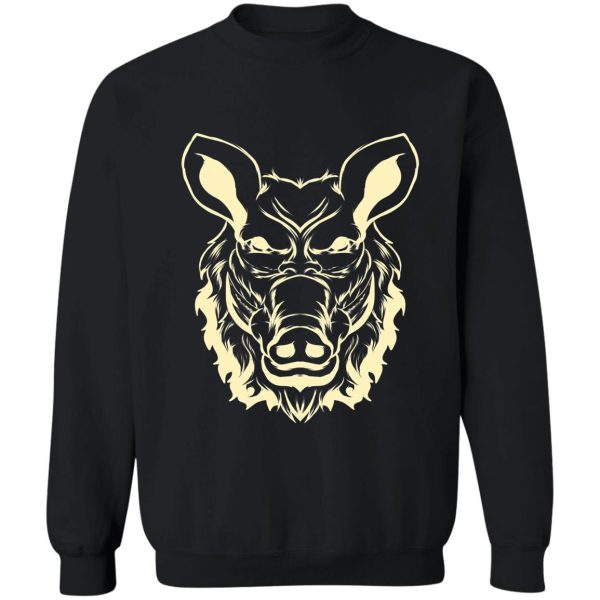 head wild boar hunting deer and hog hunter forest sweatshirt