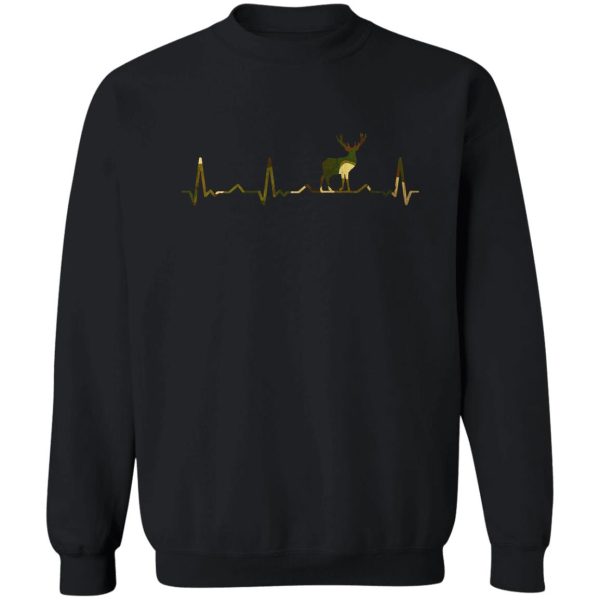 heart beat deer - camouflage vitals sweatshirt