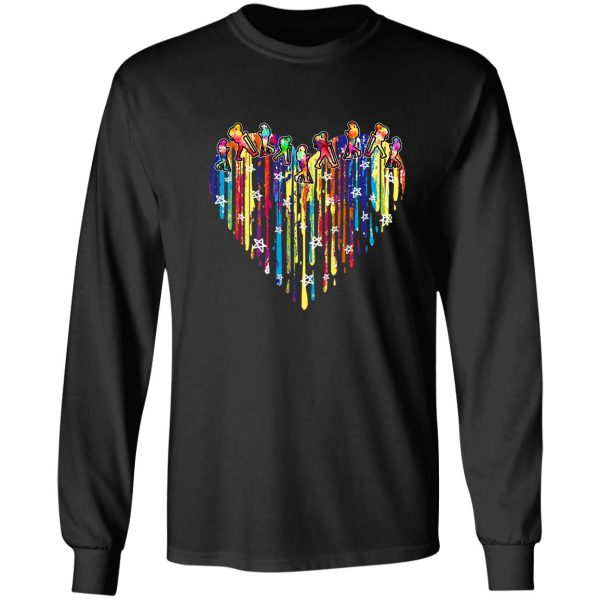 heart watercolor star - hiking long sleeve