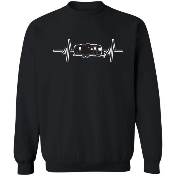 heartbeat pulse - airstream travel trailer sweatshirt