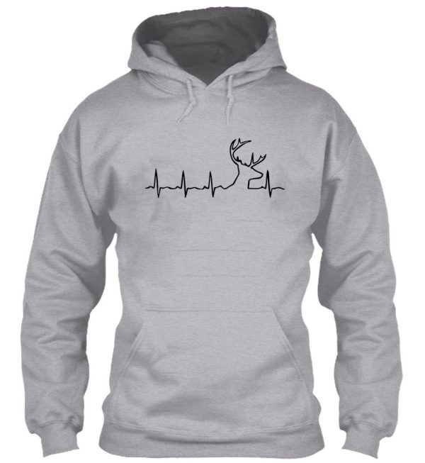 heartbeat stag unisex adult buck pulse deer hunting hoodie