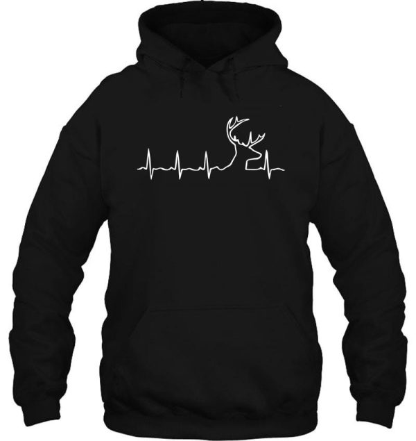 heartbeat stag unisex adult buck pulse deer hunting hoodie