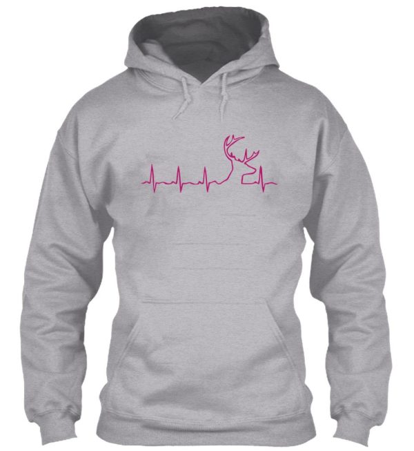 heartbeat stag unisex adult buck pulse deer hunting hoodie