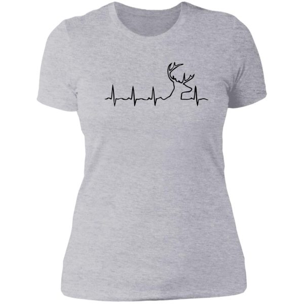 heartbeat stag unisex adult buck pulse deer hunting lady t-shirt