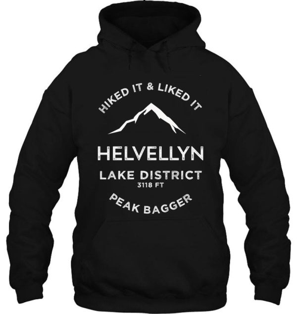 helvellyn lake district peak bagging hoodie