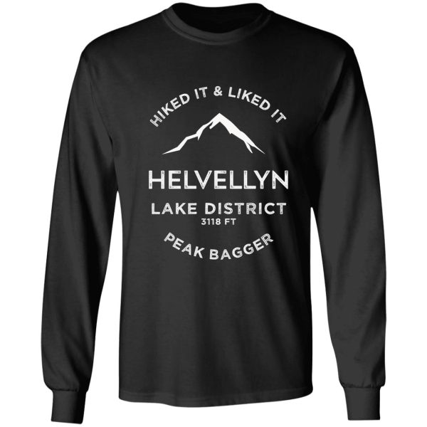 helvellyn lake district peak bagging long sleeve