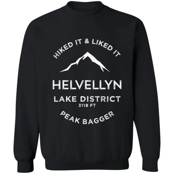 helvellyn lake district peak bagging sweatshirt